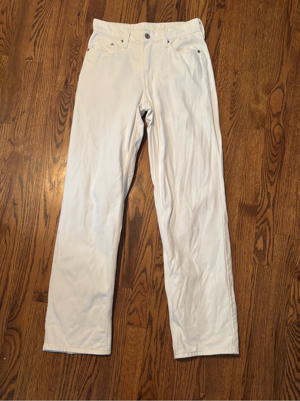 H&M &Denim White Baggy Low-Waist Jeans (Size US 2 / EUR 34)
